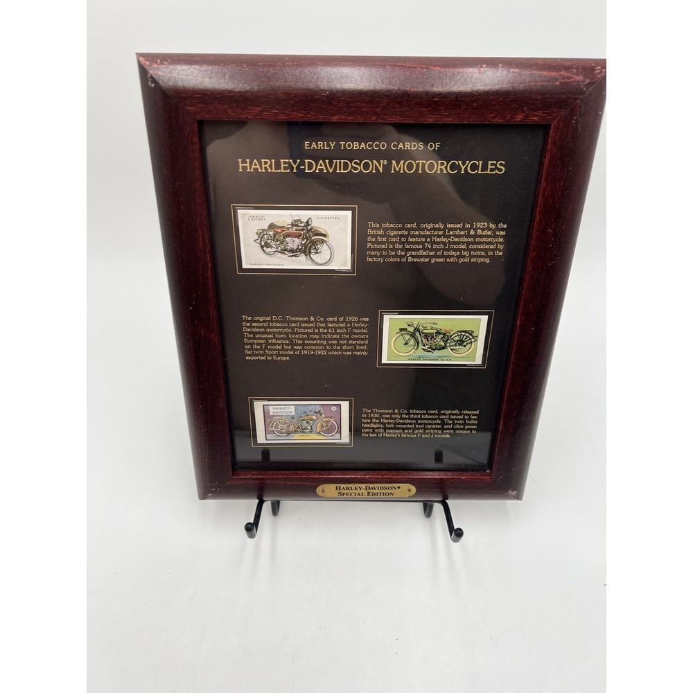 Vintage Harley Davidson Early Tobacco Card Framed Display 99400-94V